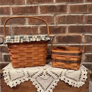 Set of 2 baskets-Longaberger 1994 Tour & Gerald Henn Workshop 1999 berry